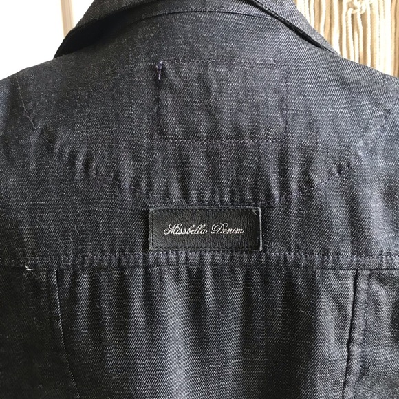 Tailored Denim Trench Coat in Dark Blue - Picture 7 of 9